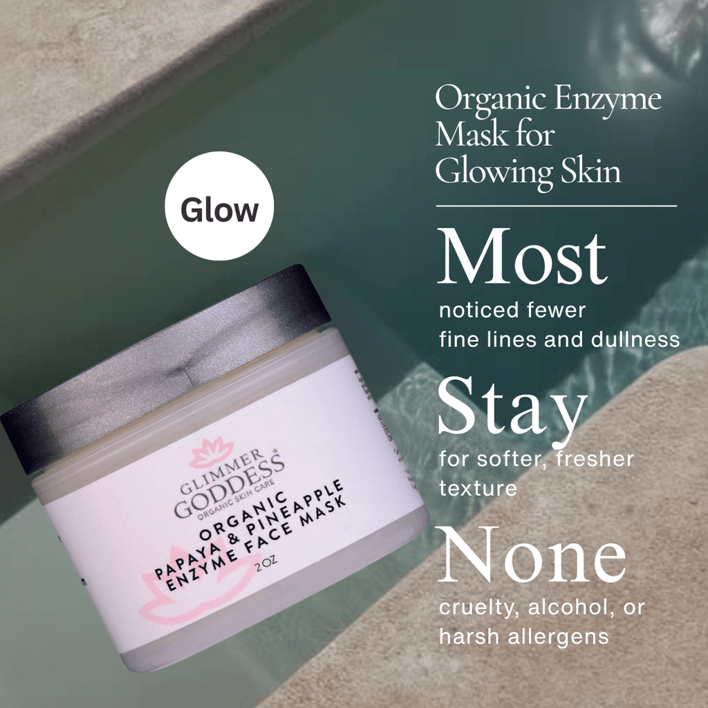 Organic Face Mask Gift Set – 2 Masks + Spa Headband + Applicator Brush for At-Home Facials